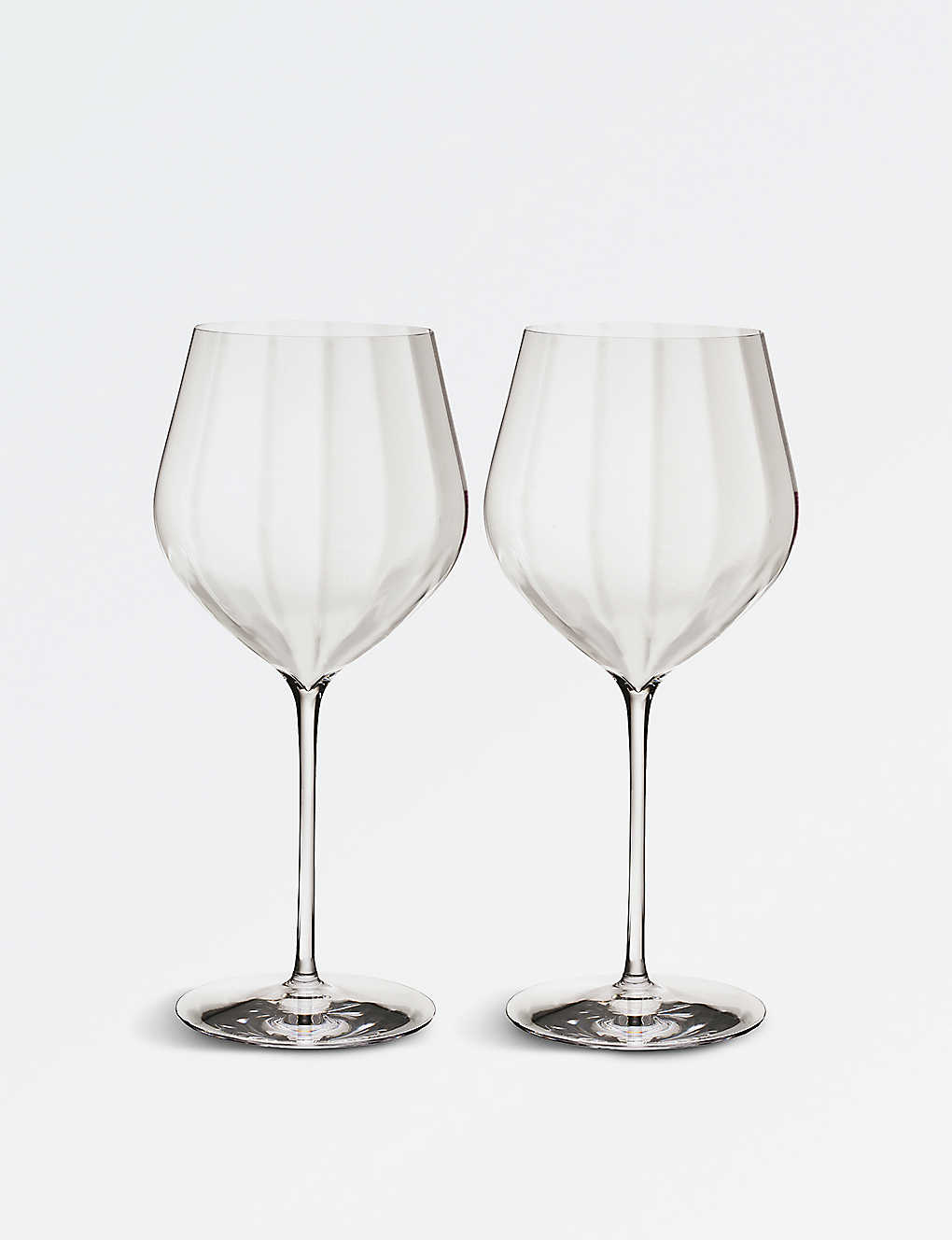 Waterford Elegance Optic Cabernet Sauvignon Crystal Wine Glasses Set Of Two