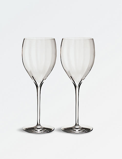 WATERFORD: Elegance Optic Sauvignon crystal wine glasses set of two