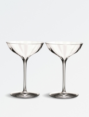 Waterford Elegance Optic Belle Coupe Champagne Glasses Set Of Two