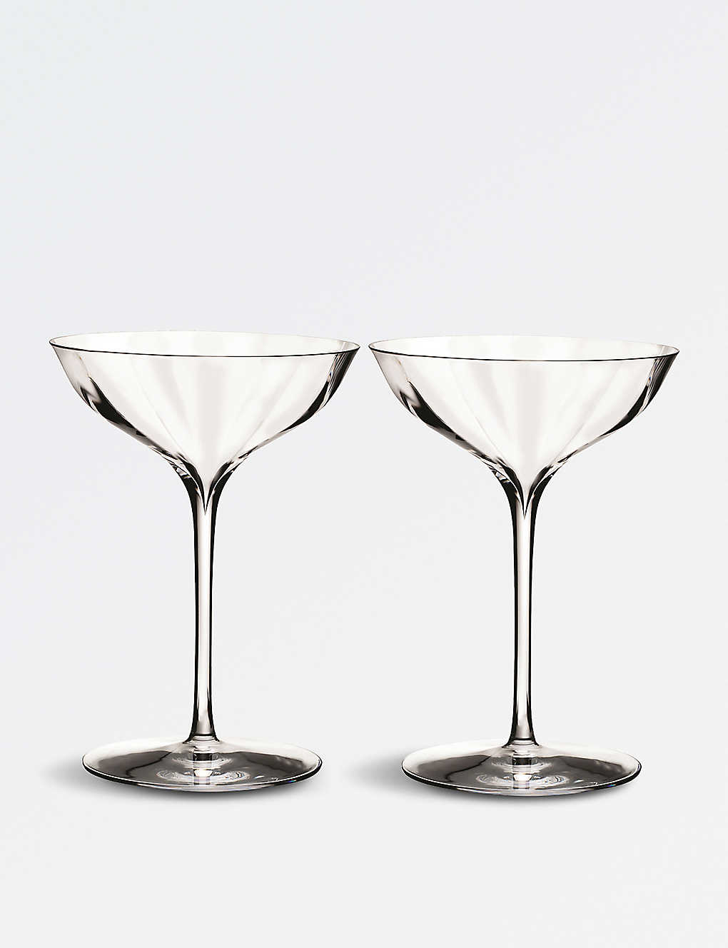 Waterford Elegance Optic Belle Coupe Champagne Glasses Set Of Two