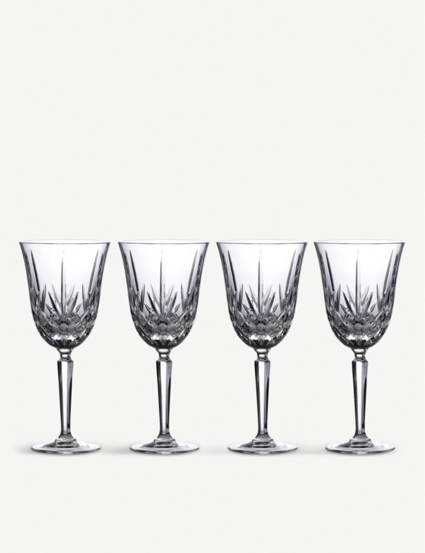 Marquis Maxwell crystal goblets set of four