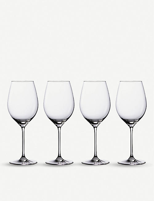 WATERFORD: Marquis Moments crystal glass red wine glasses set of four