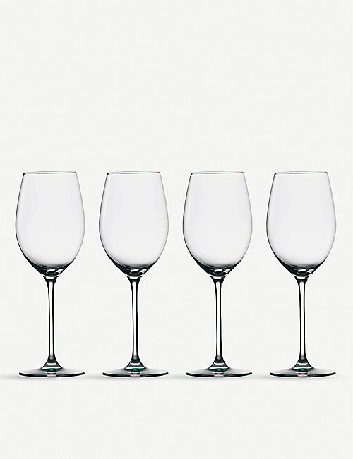 WATERFORD: Marquis Moments crystal glass white wine glasses set of four