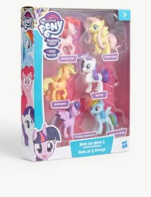 My Little Pony: Friendship is Magic Toy Meet The Mane 6 Collection Set, 6  Figures Including Twilight Sparkle, Kids Easter Basket Stuffers, Ages 3+
