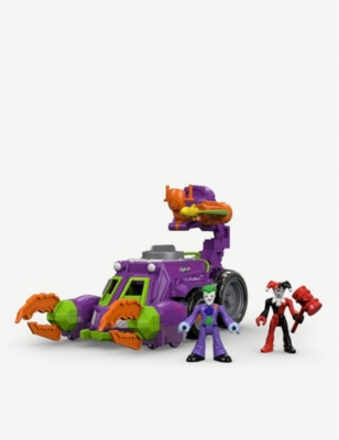 Batman Dc Super Friends The Joker And Harley Quinn Battle Vehicle Playset Selfridges Com