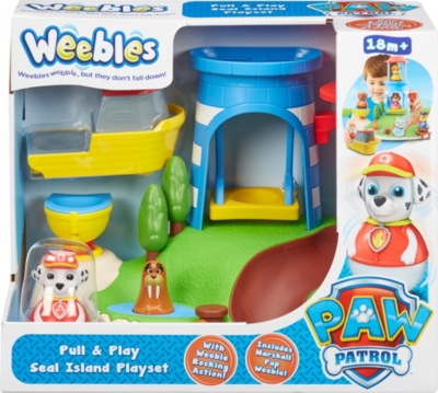 Paw Patrol Weebles Pull and Play Seal Island Playset