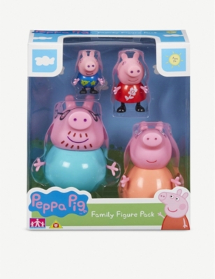 peppa pig 4 pack family plush