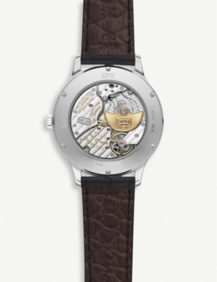 CHOPARD: 161948-1001 L.U.C XPS 18ct white-gold and alligator-embossed leather chronometer watch