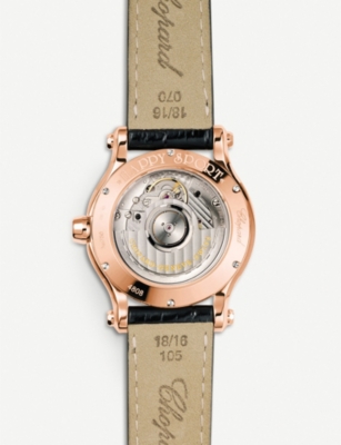 274808-5003 Happy Sport 18ct rose-gold and diamond watch