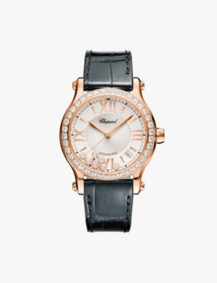 Chopard 274808-5003 Happy Sport 18ct Rose-gold And Diamond Watch In Rose Gold