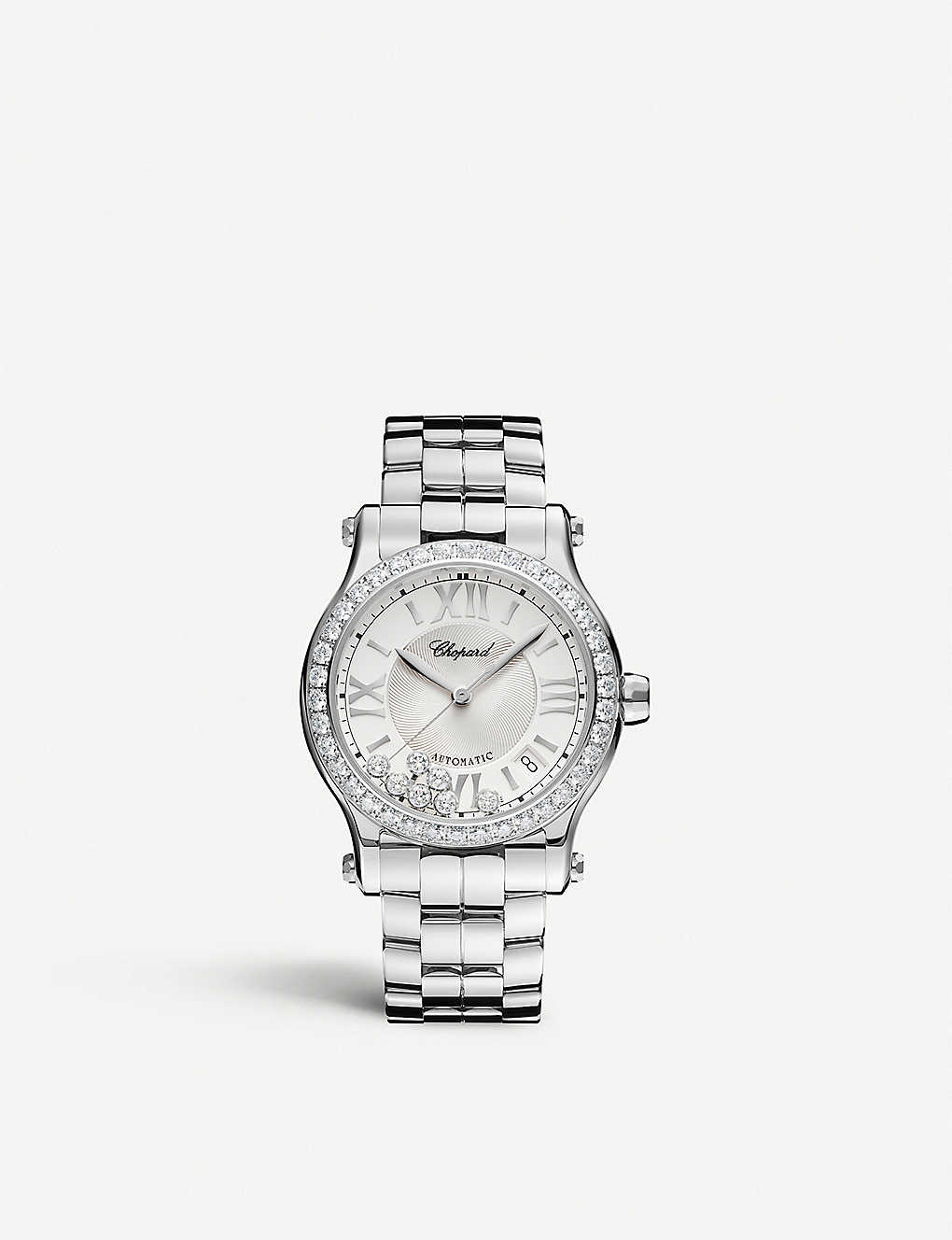 Chopard Happy Sport Medium Stainless Steel And Diamond Watch