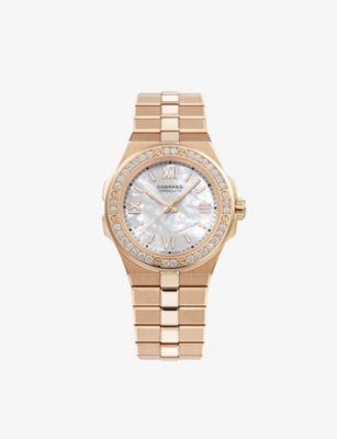 CHOPARD Alpine Eagle 18ct rose gold and diamond small watch