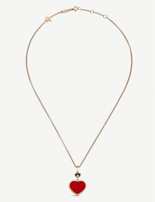 Happy Hearts 18ct rose-gold and diamond pendant