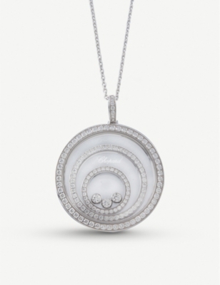 CHOPARD Happy Spirit 18ct white gold and diamond pendant