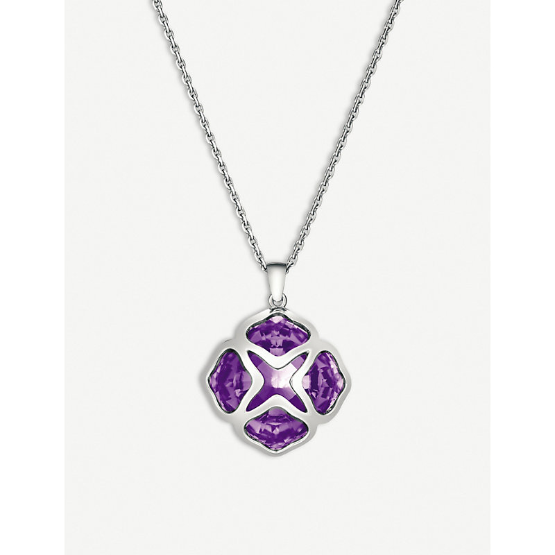 Chopard IMPERIALE WHITE-GOLD AND AMETHYST LONG-LENGTH PENDANT NECKLACE