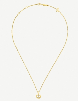 Shop Chopard Womens Gold Happy Diamonds Icons 18ct Yellow-gold And Diamond Pendant