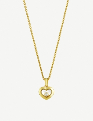 CHOPARD: Happy Diamonds Icons 18ct yellow-gold and diamond pendant