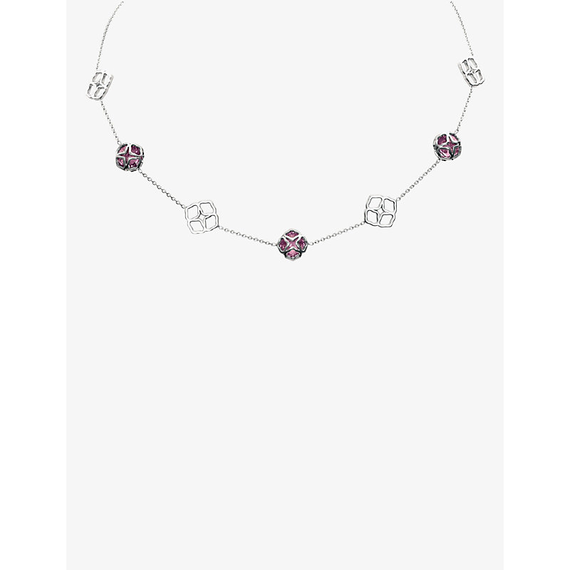 Shop Chopard Womens Amethyst (rose Gold) Imperiale 18ct White-gold And Amethyst Necklace