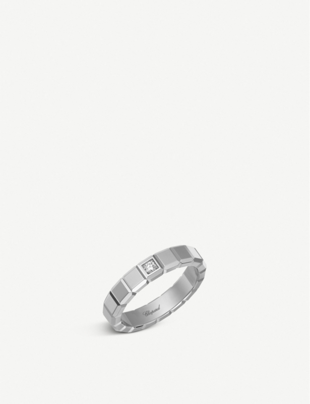 Ice Cube Pure 18ct white-gold and diamond ring
