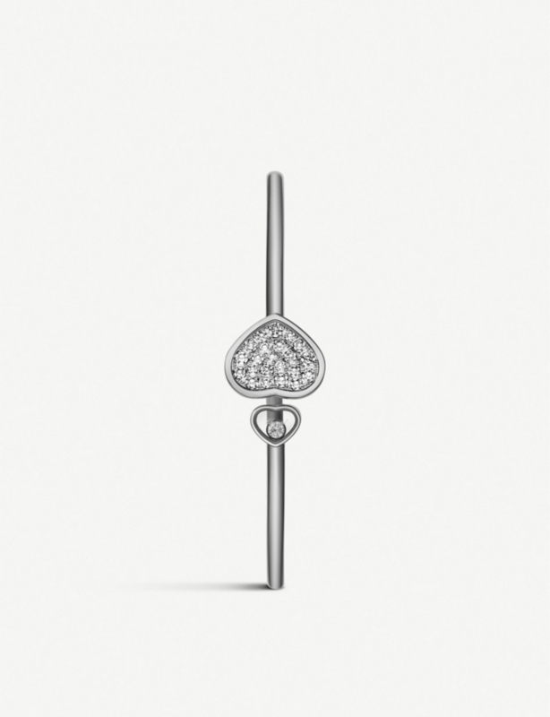 Happy Hearts 18ct white-gold and diamond bangle