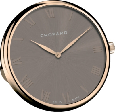 CHOPARD Classic stainless steel table clock Selfridges