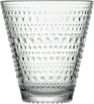 SKANDIUM   Iittala pair of Kastehelmi glass tumblers