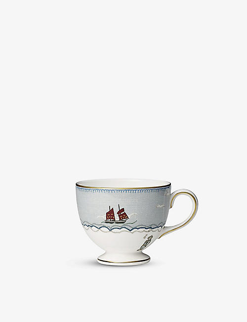WEDGWOOD: Sailor’s Farewell fine bone-china teacup and saucer