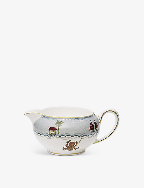 WEDGWOOD: Sailor's Farewell fine china cream jug 14cm