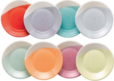 ROYAL DOULTON: 1815 Brights porcelain plates set of eight 16cm