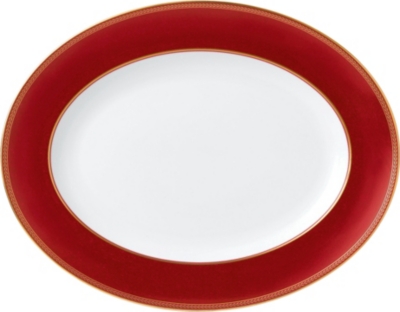 WEDGWOOD: Renaissance oval bone-china platter 35cm