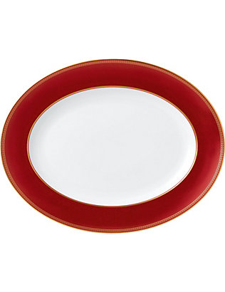 WEDGWOOD: Renaissance Red oval platter 35cm