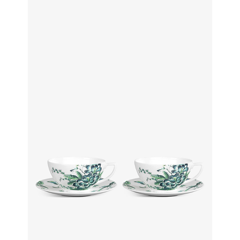 Jasper Conran Wedgwood Chinoiserie Fine Bone China Teacup And Saucer Set Of Two