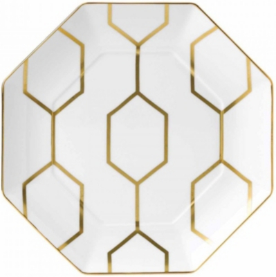 WEDGWOOD: Gio Gold octagonal plate 23cm