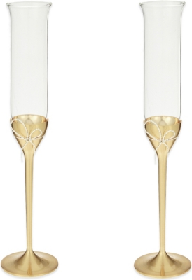Love Knots Gold Toasting Flutes Boxed Brand New Vera Wang by Wedgwood 