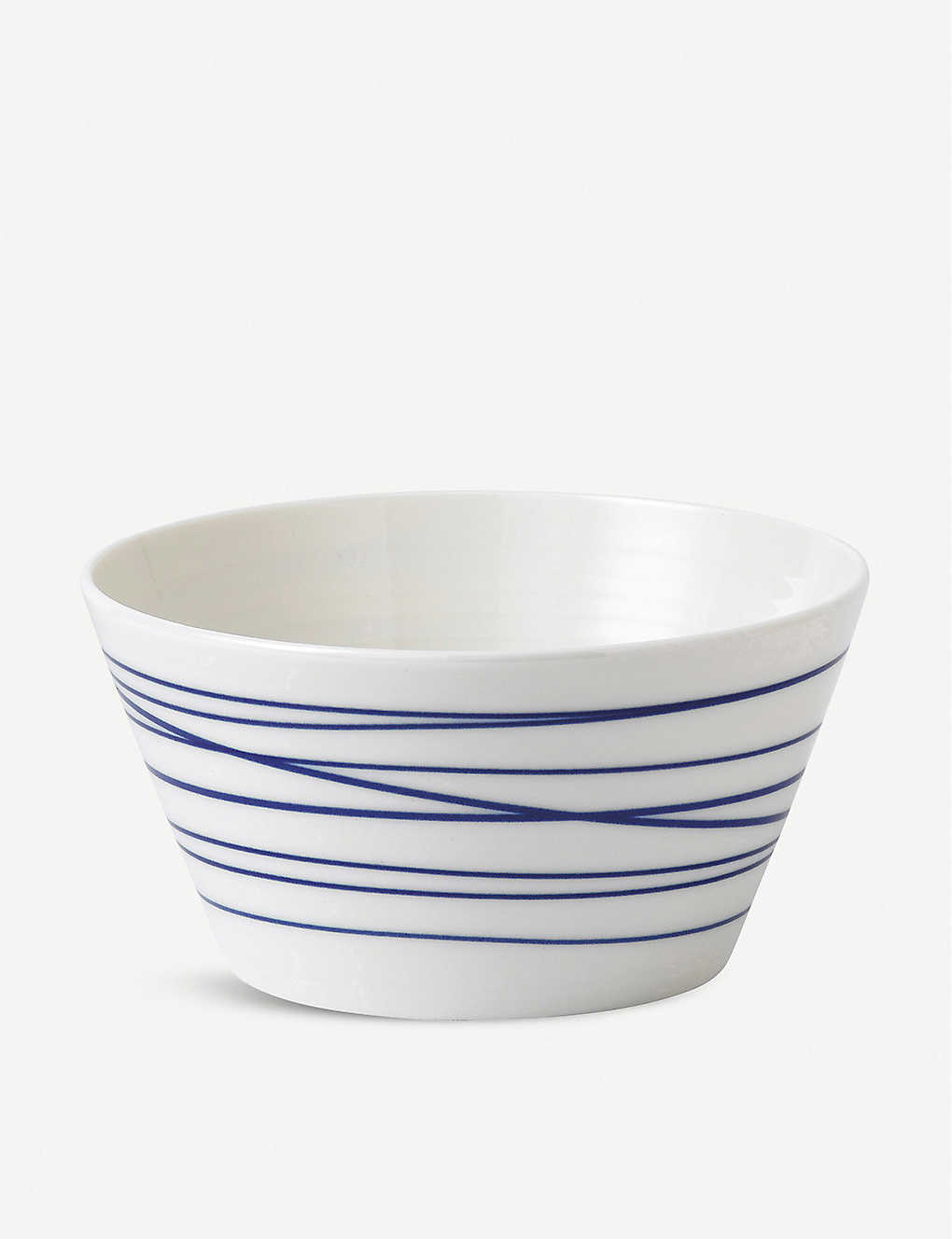 Royal Doulton Pacific Lines Cereal Bowl In White And Blue