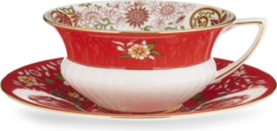 Shop Wedgwood Wonderlust Crimson Orient Teacup And Saucer