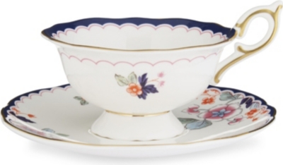 WEDGWOOD: Wonderlust Jasmine Bloom teacup and saucer