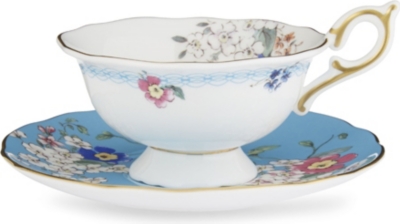 WEDGWOOD: Wonderlust Apple Blossom teacup and saucer