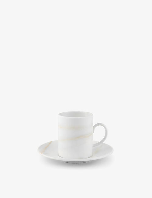 VERA WANG @ WEDGWOOD: Venato Imperial china espresso cup and saucer set