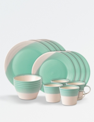ROYAL DOULTON: 1815 Aqua porcelain 16-piece set
