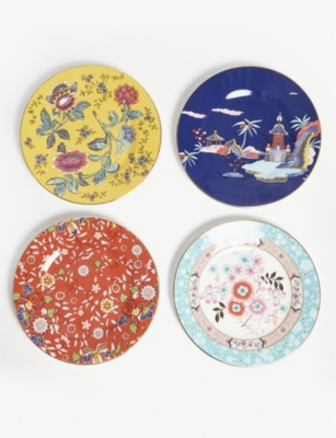 WEDGWOOD - Wonderlust set of four printed china plates | Selfridges.com