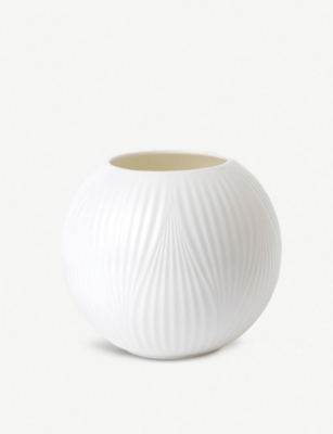 WEDGWOOD: White Folia fine bone china bowl 12.5cm