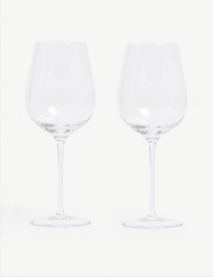 WEDGWOOD: Globe white wine glasses set of two