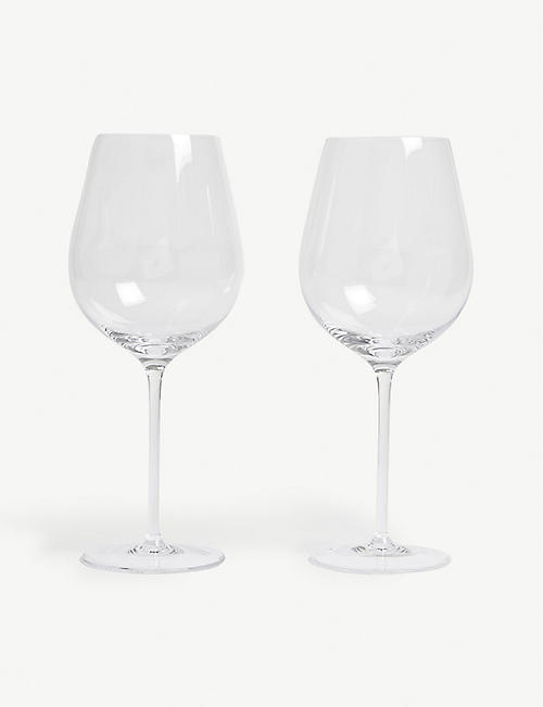 WEDGWOOD: Globe red wine glasses set of two
