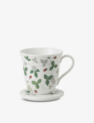 Shop Wedgwood Wild Strawberry Bone China Mug With Lid