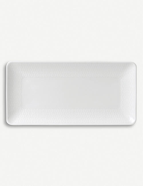 WEDGWOOD: Gio embossed rectangular tray 21cm