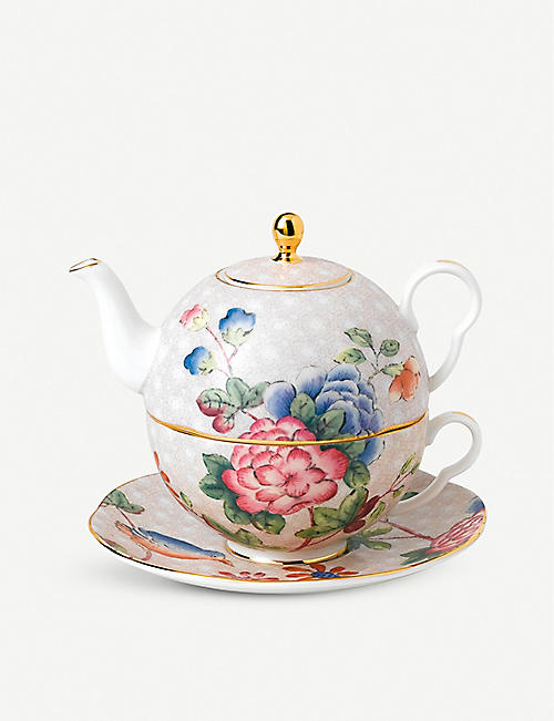 WEDGWOOD: Cuckoo 24ct gold china teapot for one 310ml