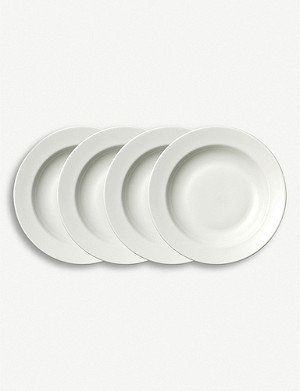 VERA WANG @ WEDGWOOD Perfect White soup plate set of four