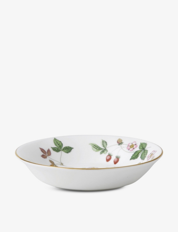 Wild Strawberry fine bone-china fruit saucer 13cm