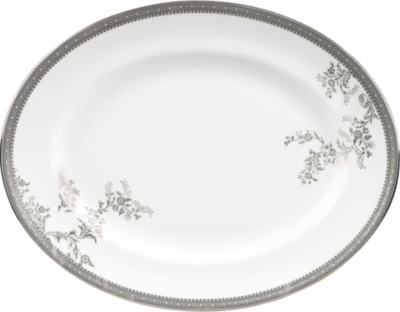 VERA WANG @ WEDGWOOD: Lace Platinum small oval dish